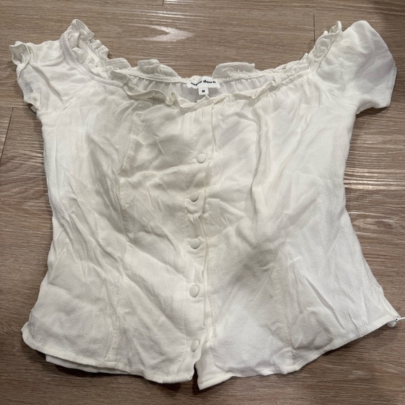 Superdown Ruffle Neck Off the Shoulder Blouse - Picture 1 of 5